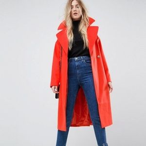 *I'm moving* Asos Orange Oversized Peacoat